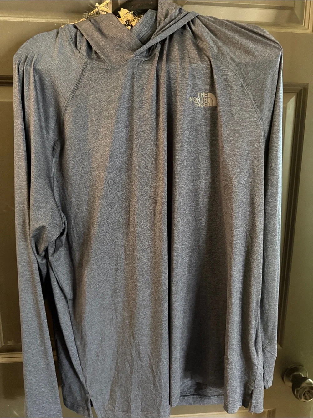 *NWOT* The North Face Men's Hooded Performance Top - Heather Blue - Sz. XL
